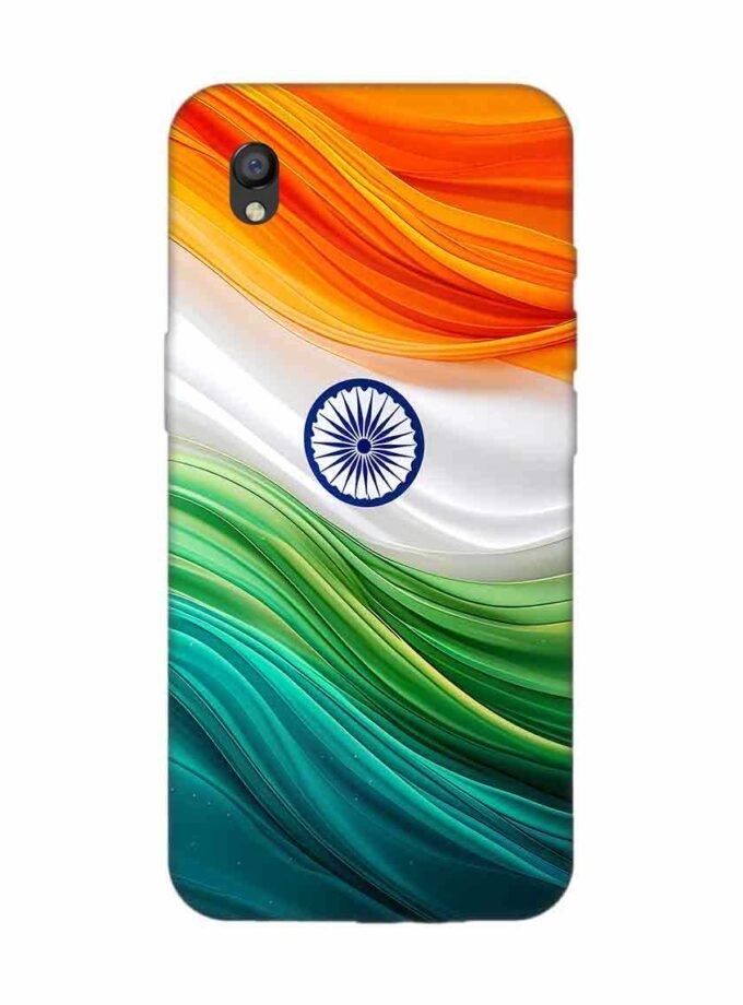 Oppo A37 Indian Flag Abstract Background Republic Day Custom Printed Back Cover Design