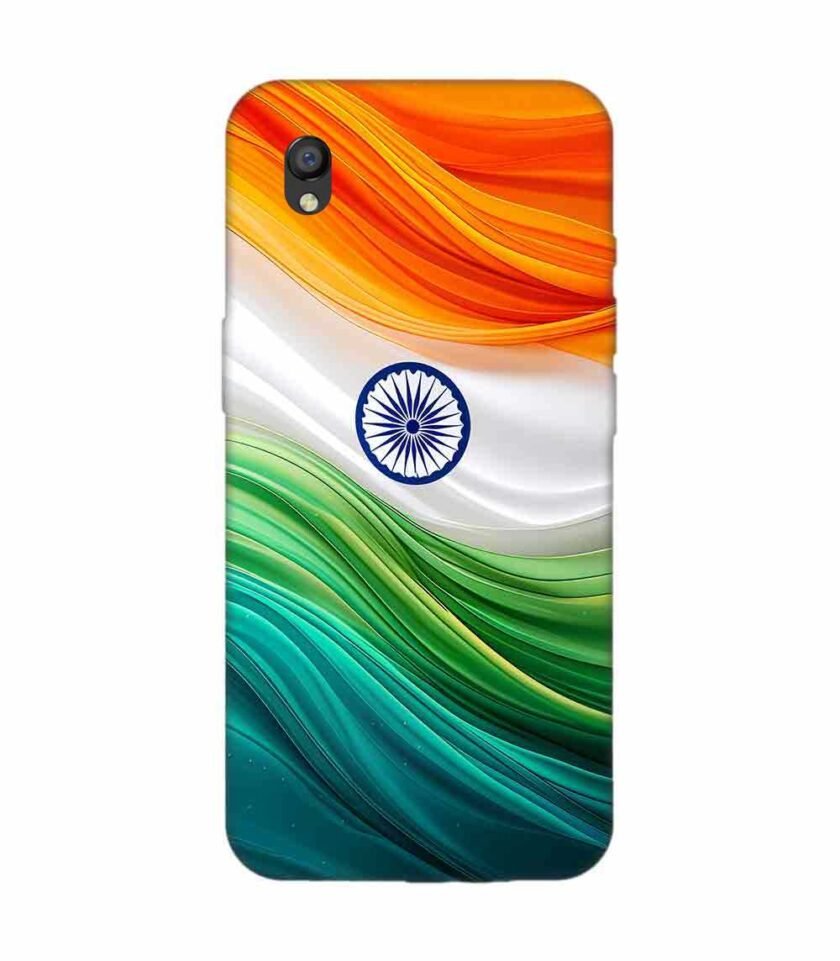 Oppo A37 Indian Flag Abstract Background Republic Day Custom Printed Back Cover Design