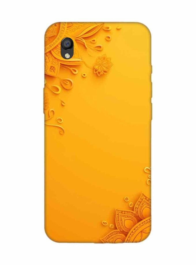 Oppo A37 Indian Flower Pattern Rangoli Background 1 Custom Printed Back Cover Design