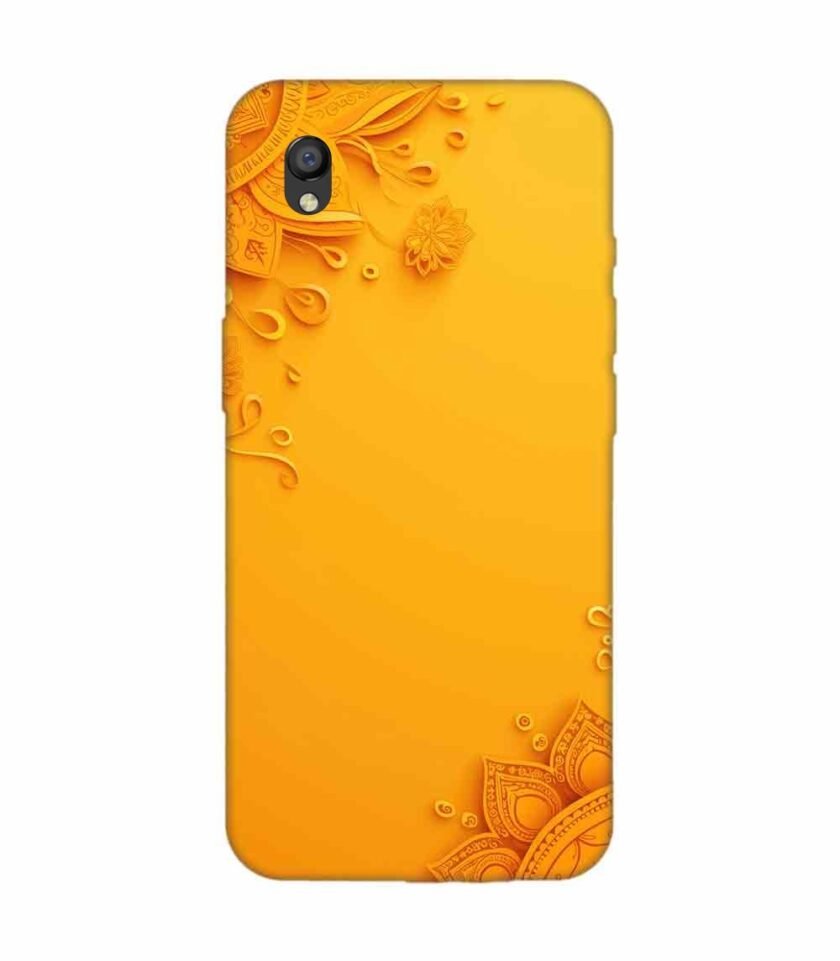 Oppo A37 Indian Flower Pattern Rangoli Background 1 Custom Printed Back Cover Design
