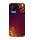 Oppo A54 Indian Flower Pattern Rangoli Background Custom Printed Back Cover Design