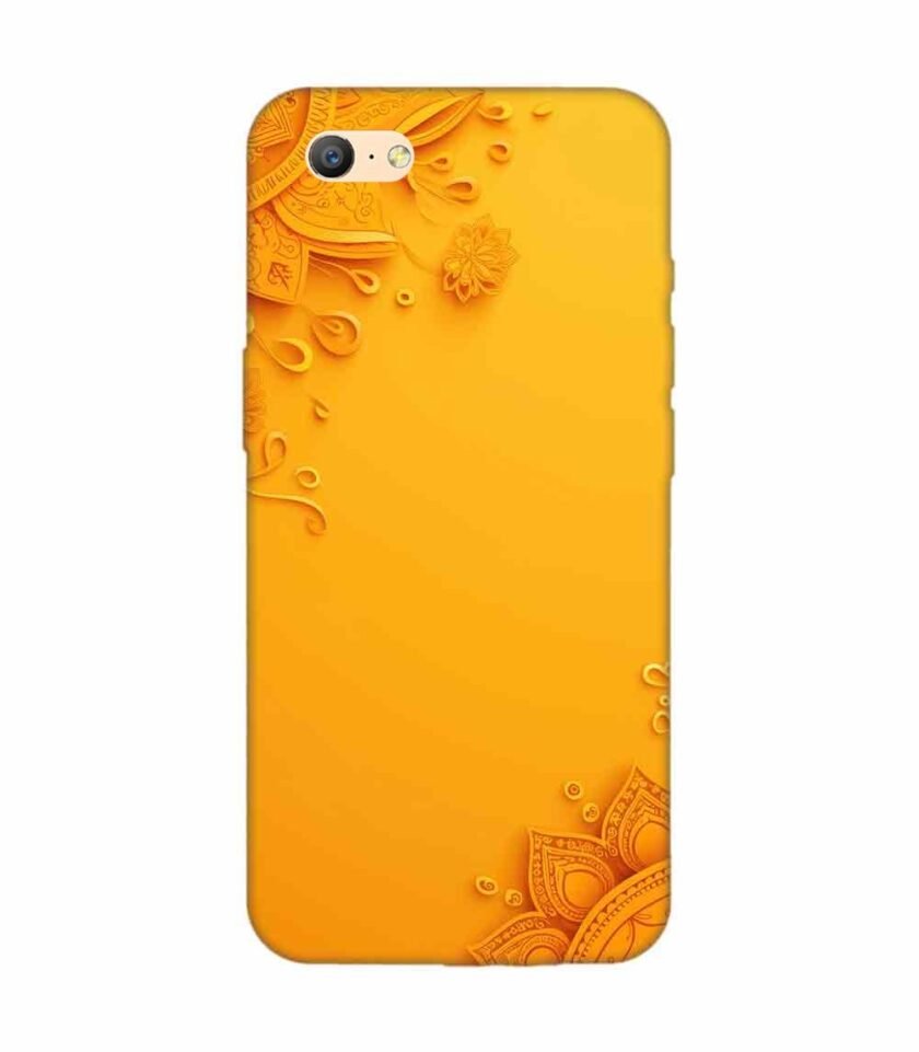 Oppo A57 (2016) Indian Flower Pattern Rangoli Background (1) Custom Printed Back Cover Design
