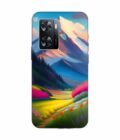 Oppo A57 (4G) Impressionist Mountain Landscape Oil Painting Snowy Peak Summer Field With Flowers Peaceful Vi Custom Printed Back Cover Design
