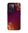 Oppo A57 (4G) Indian Flower Pattern Rangoli Background Custom Printed Back Cover Design