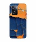 Oppo A57 (4G) Indigo Orange Colored Cracked Paint Texture Custom Printed Back Cover Design