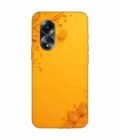 Oppo A58 Indian Flower Pattern Rangoli Background (1) Custom Printed Back Cover Design