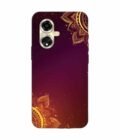 Oppo A59 (5G) Indian Flower Pattern Rangoli Background Custom Printed Back Cover Design