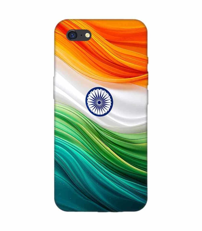 Oppo A71 Indian Flag Abstract Background Republic Day Custom Printed Back Cover Design