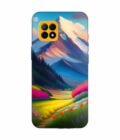 Oppo A73 Impressionist Mountain Landscape Oil Painting Snowy Peak Summer Field With Flowers Peaceful Vi Custom Printed Back Cover Design