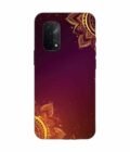 Oppo A74 (5G) Indian Flower Pattern Rangoli Background Custom Printed Back Cover Design