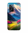 Oppo A77S Impressionist Mountain Landscape Oil Painting Snowy Peak Summer Field With Flowers Peaceful Vi Custom Printed Back Cover Design