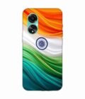 Oppo A78 (4G) Indian Flag Abstract Background Republic Day Custom Printed Back Cover Design