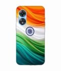 Oppo A78 (5G) Indian Flag Abstract Background Republic Day Custom Printed Back Cover Design