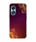 Oppo A78 (5G) Indian Flower Pattern Rangoli Background Custom Printed Back Cover Design