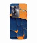 Oppo A79 (5G) Indigo Orange Colored Cracked Paint Texture Custom Printed Back Cover Design