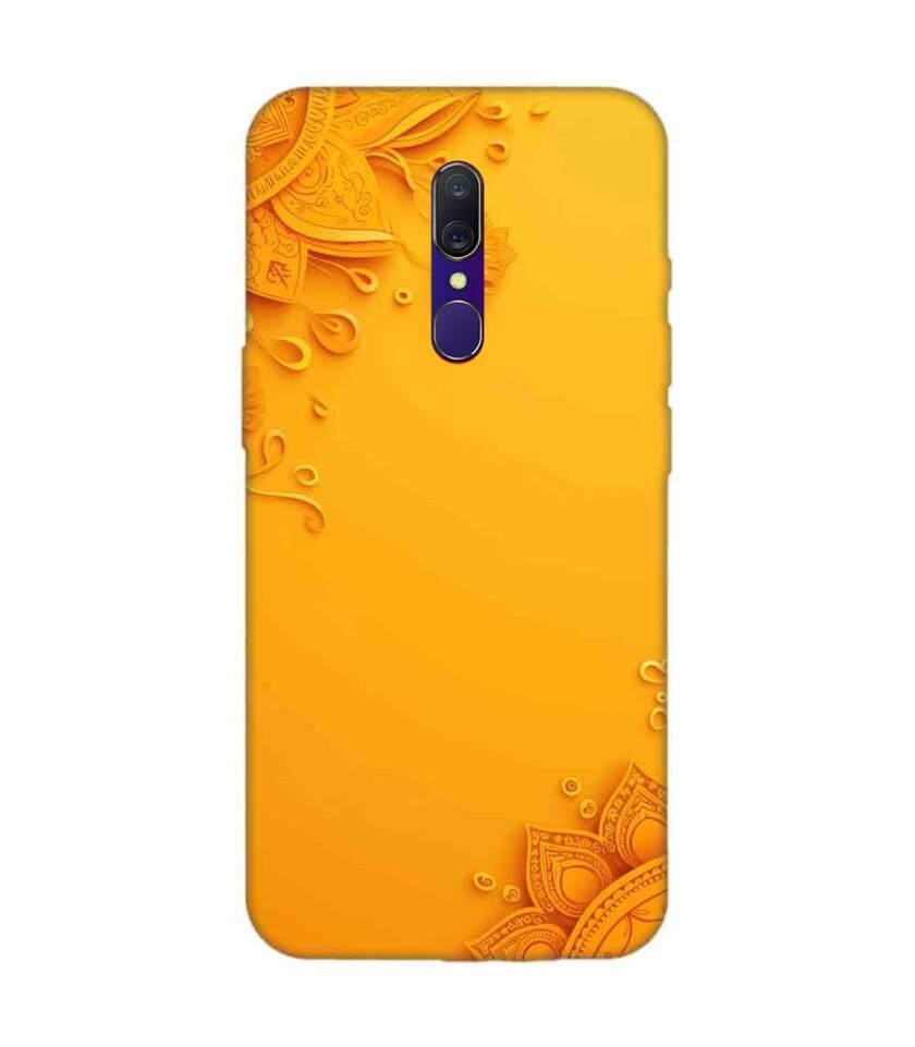 Oppo A9 Indian Flower Pattern Rangoli Background 1 Custom Printed Back Cover Design