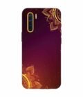 Oppo A91 Indian Flower Pattern Rangoli Background Custom Printed Back Cover Design