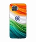 Oppo F17 Pro Indian Flag Abstract Background Republic Day Custom Printed Back Cover Design