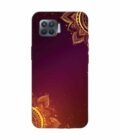 Oppo F17 Pro Indian Flower Pattern Rangoli Background Custom Printed Back Cover Design