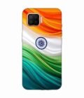 Oppo F17 Indian Flag Abstract Background Republic Day Custom Printed Back Cover Design