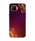 Oppo F17 Indian Flower Pattern Rangoli Background Custom Printed Back Cover Design