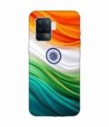 Oppo F19 Pro Indian Flag Abstract Background Republic Day Custom Printed Back Cover Design