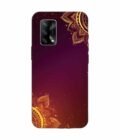 Oppo F19 Indian Flower Pattern Rangoli Background Custom Printed Back Cover Design
