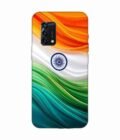 Oppo F19S Indian Flag Abstract Background Republic Day Custom Printed Back Cover Design