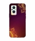 Oppo F21 Pro (5G) Indian Flower Pattern Rangoli Background Custom Printed Back Cover Design