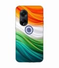 Oppo F23 (5G) Indian Flag Abstract Background Republic Day Custom Printed Back Cover Design