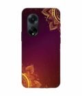 Oppo F23 (5G) Indian Flower Pattern Rangoli Background Custom Printed Back Cover Design