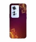 Oppo F25 Pro (5G) Indian Flower Pattern Rangoli Background Custom Printed Back Cover Design