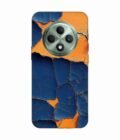 Oppo F27 (5G) Indigo Orange Colored Cracked Paint Texture Custom Printed Back Cover Design