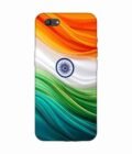 Oppo F3 Indian Flag Abstract Background Republic Day Custom Printed Back Cover Design