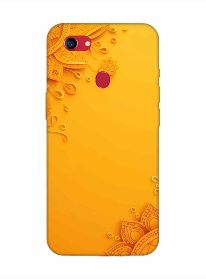 Oppo F5 Indian Flower Pattern Rangoli Background (1) Custom Printed Back Cover Design