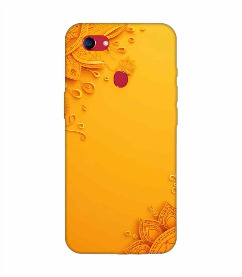 Oppo F5 Indian Flower Pattern Rangoli Background (1) Custom Printed Back Cover Design