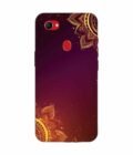 Oppo F7 Indian Flower Pattern Rangoli Background Custom Printed Back Cover Design
