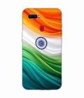 Oppo F9 Pro Indian Flag Abstract Background Republic Day Custom Printed Back Cover Design