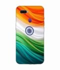 Oppo F9 Indian Flag Abstract Background Republic Day Custom Printed Back Cover Design