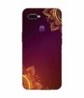 Oppo F9 Indian Flower Pattern Rangoli Background Custom Printed Back Cover Design