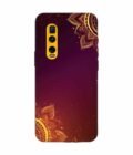 Oppo Find X2 Pro Indian Flower Pattern Rangoli Background Custom Printed Back Cover Design