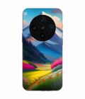 Oppo Find X8 Pro Impressionist Mountain Landscape Oil Painting Snowy Peak Summer Field With Flowers Peaceful Vi Custom Printed Back Cover Design