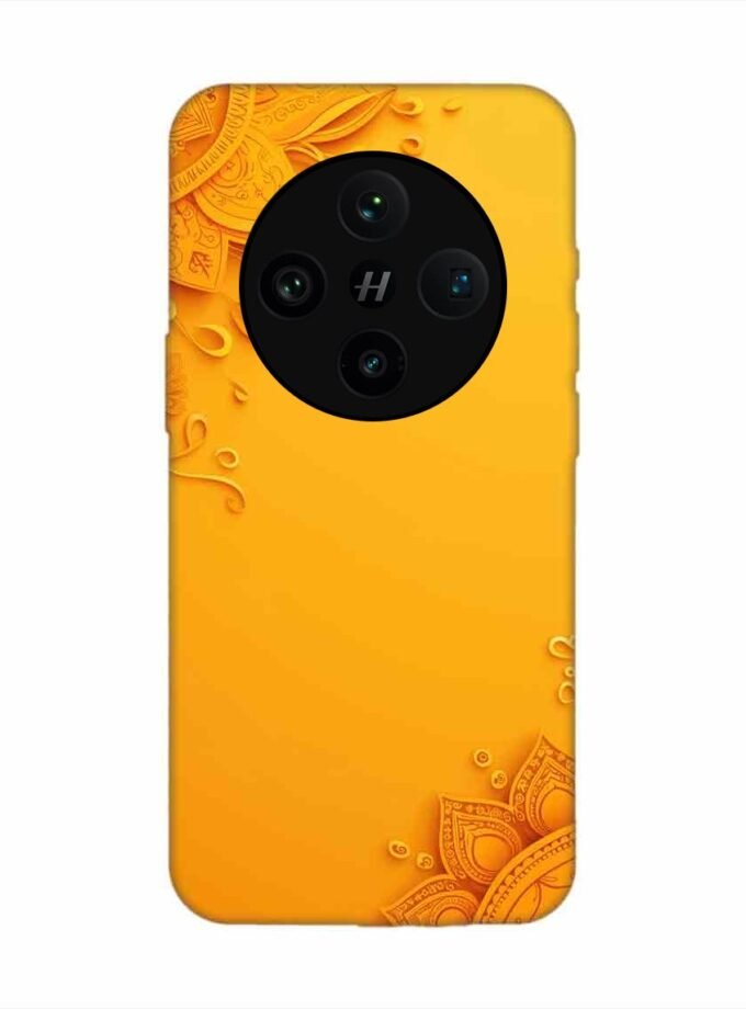 Oppo Find X8 Pro Indian Flower Pattern Rangoli Background (1) Custom Printed Back Cover Design