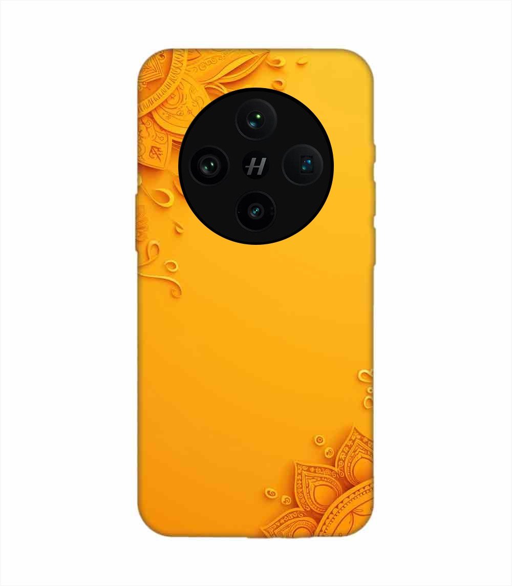 Oppo Find X8 Pro Indian Flower Pattern Rangoli Background (1) Custom Printed Back Cover Design