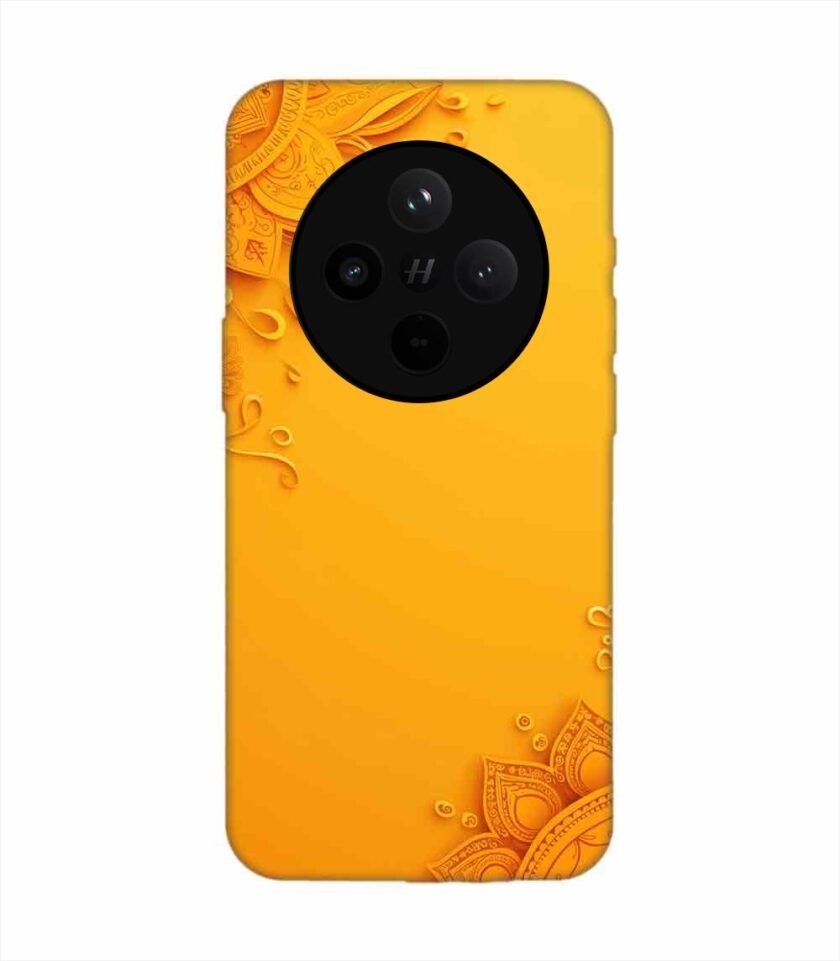 Oppo Find X8 Indian Flower Pattern Rangoli Background (1) Custom Printed Back Cover Design