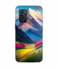 Oppo K10 (4G) Impressionist Mountain Landscape Oil Painting Snowy Peak Summer Field With Flowers Peaceful Vi Custom Printed Back Cover Design
