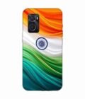 Oppo K10 (4G) Indian Flag Abstract Background Republic Day Custom Printed Back Cover Design
