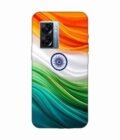 Oppo K10 (5G) Indian Flag Abstract Background Republic Day Custom Printed Back Cover Design