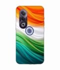 Oppo K12X (5G) Indian Flag Abstract Background Republic Day Custom Printed Back Cover Design