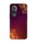 Oppo K12X (5G) Indian Flower Pattern Rangoli Background Custom Printed Back Cover Design